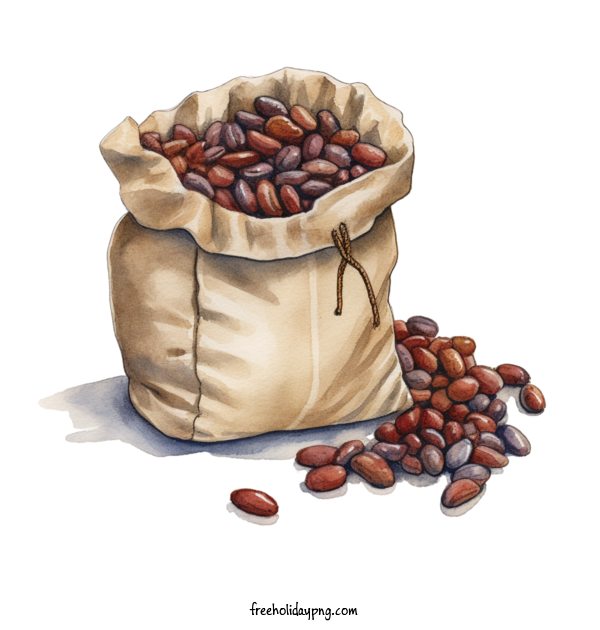 Transparent Coffee Day Coffee Beans cocoa beans bag for Coffee Beans for Coffee Day