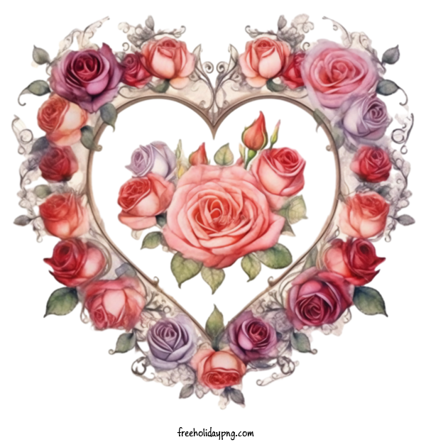 Transparent World Heart Day Floral Heart Rose Heart rose for Floral Heart for World Heart Day