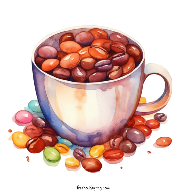 Transparent Coffee Day Coffee Beans watercolor coffee beans for Coffee Beans for Coffee Day