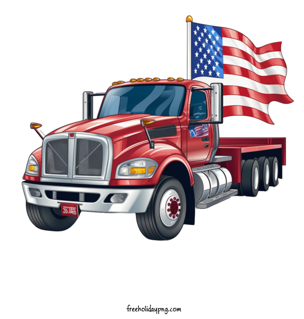 Transparent US Independence Day 4th Of July truck american flag for 4th Of July for Us Independence Day