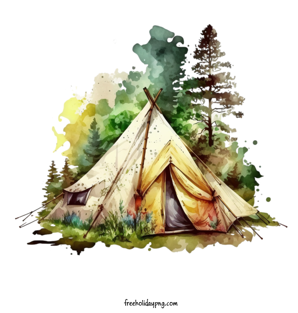 Transparent Summer Day Summer Camp tent camping for Summer Camp for Summer Day