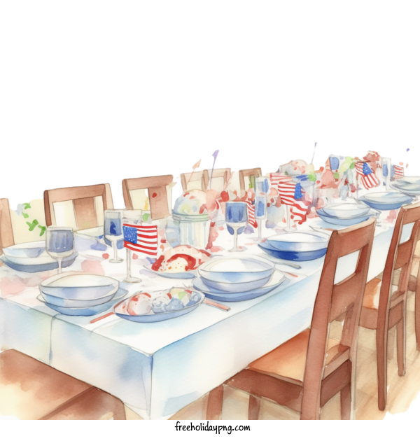 Transparent US Independence Day 4th Of July silverware and napkins for 4th Of July for Us Independence Day