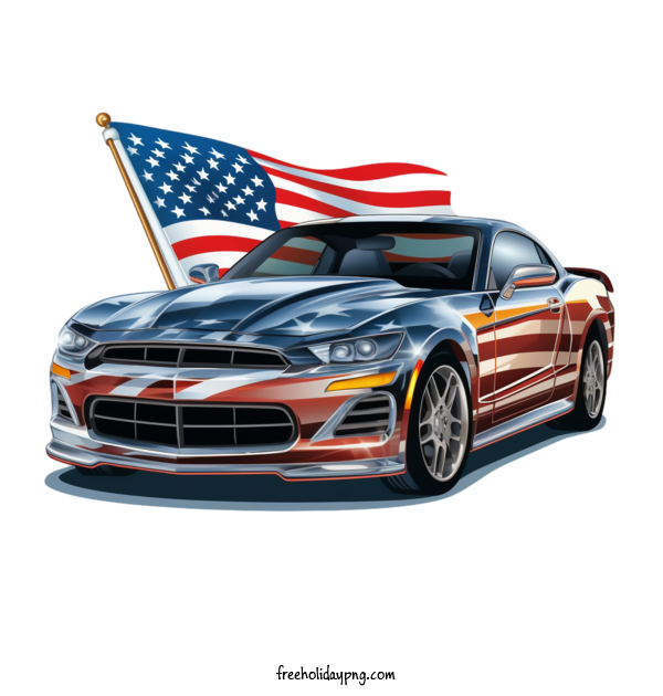 Transparent US Independence Day 4th Of July american car muscle car for 4th Of July for Us Independence Day