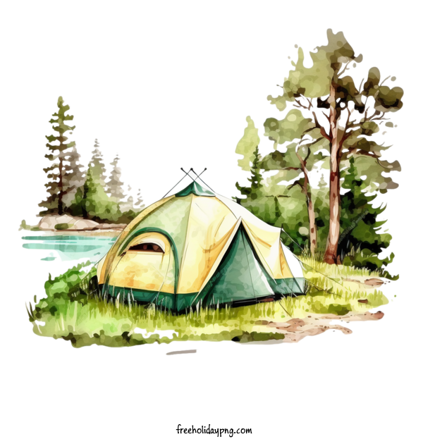 Transparent Summer Day Summer Camp tents camping for Summer Camp for Summer Day