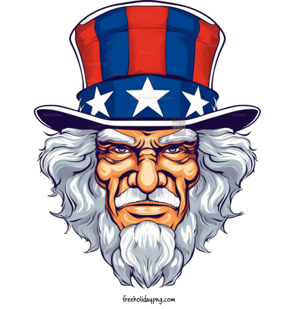 Transparent US Independence Day Uncle Sam elderly american flag for Uncle Sam for Us Independence Day