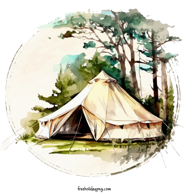 Transparent Summer Day Summer Camp tents camping for Summer Camp for Summer Day