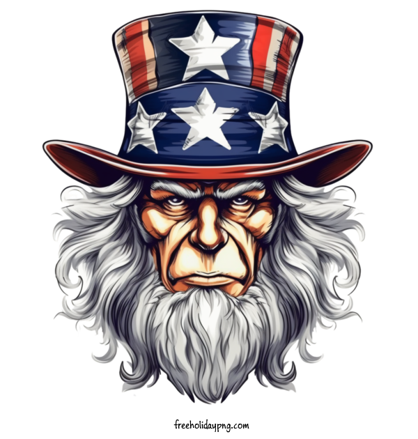 Transparent US Independence Day Uncle Sam patriotic American flag for Uncle Sam for Us Independence Day
