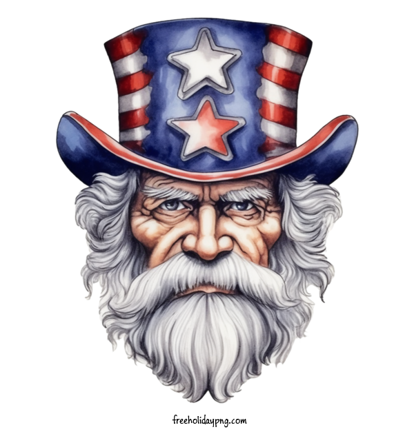 Transparent US Independence Day Uncle Sam uncle beard for Uncle Sam for Us Independence Day