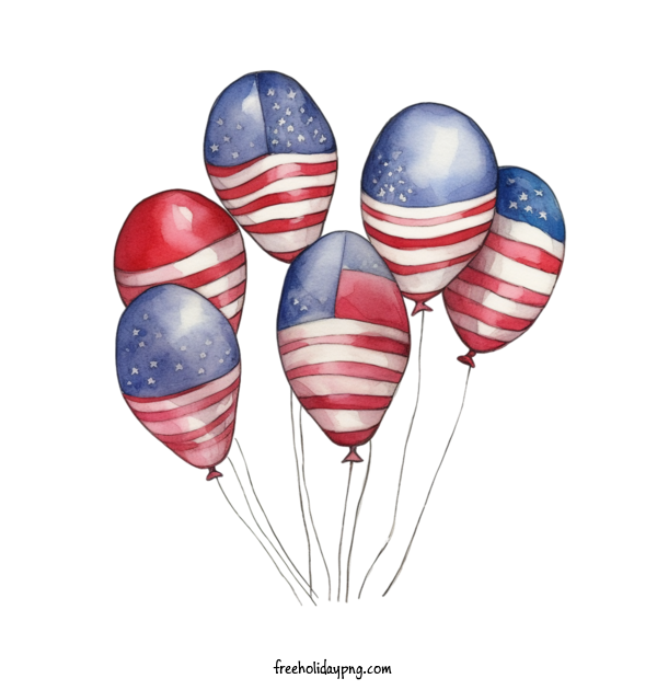 Transparent US Independence Day 4th Of July patriotic balloons for 4th Of July for Us Independence Day