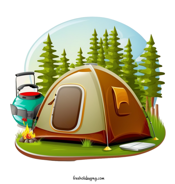 Transparent Summer Day Summer Camp camping tent for Summer Camp for Summer Day