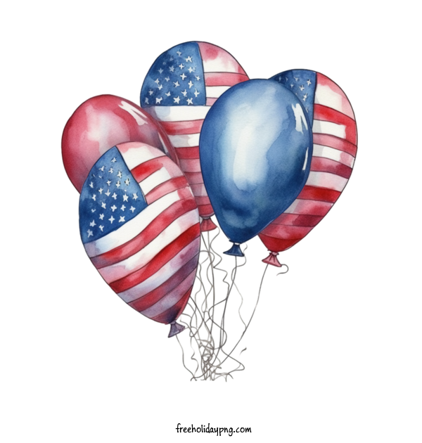 Transparent US Independence Day 4th Of July patriotic balloons for 4th Of July for Us Independence Day