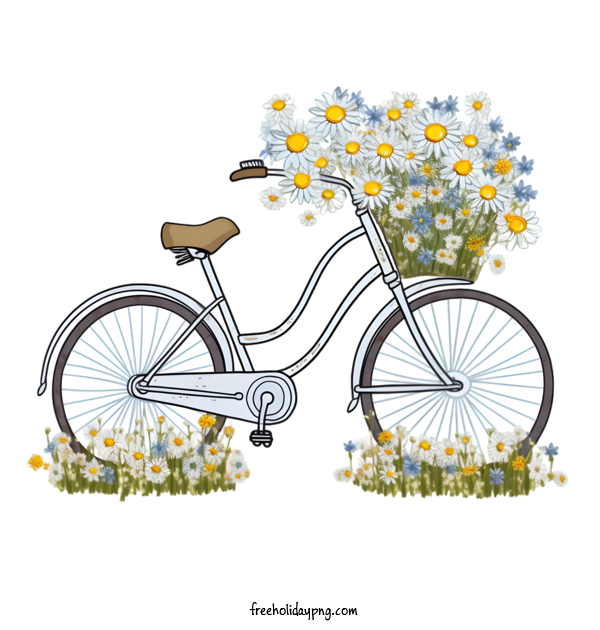 Transparent World Bicycle Day Bicycle Bicycle flowers for World Bike Day for World Bicycle Day