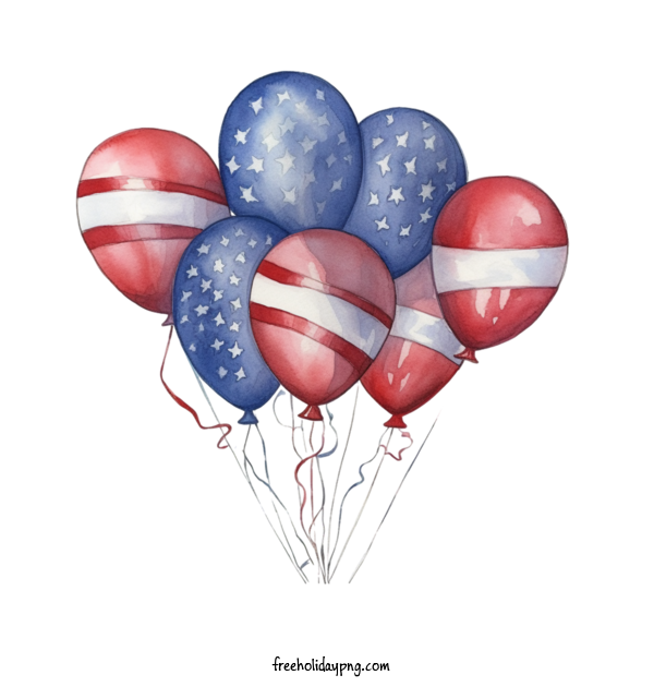 Transparent US Independence Day 4th Of July balloons patriotic for 4th Of July for Us Independence Day