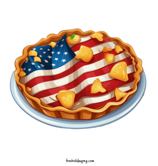 Transparent US Independence Day 4th Of July Pie Flag for 4th Of July for Us Independence Day