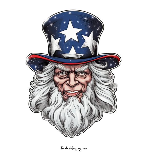 Transparent US Independence Day Uncle Sam patriotic american for Uncle Sam for Us Independence Day