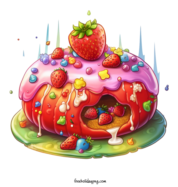 Transparent National Donut Day National Donut Day Donut strawberry for Donut for National Donut Day
