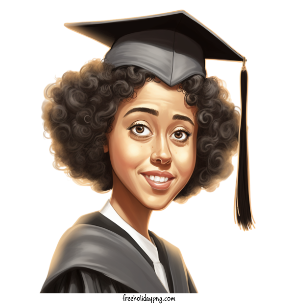 Transparent Back to School Graduation black woman graduate for Graduation for Back To School