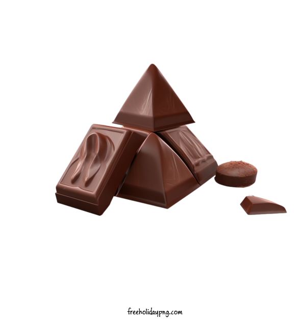 Transparent International Chocolate Day Chocolate chocolate pyramid for Chocolate for International Chocolate Day