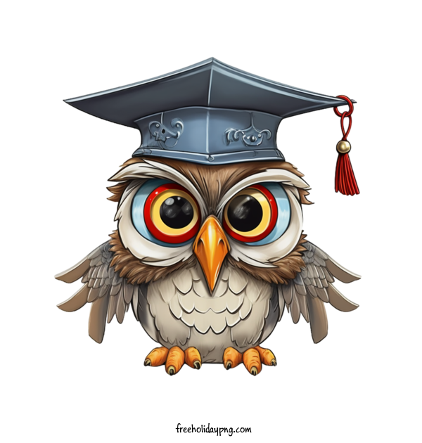 Transparent Back to School Graduation owl graduation cap for Graduation for Back To School