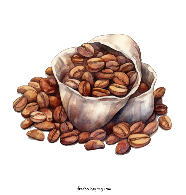 Transparent Coffee Day Coffee Day Coffee Beans watercolor for Coffee Beans for Coffee Day