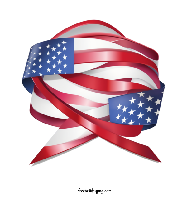 Transparent US Independence Day 4th Of July Flag Ribbon for 4th Of July for Us Independence Day