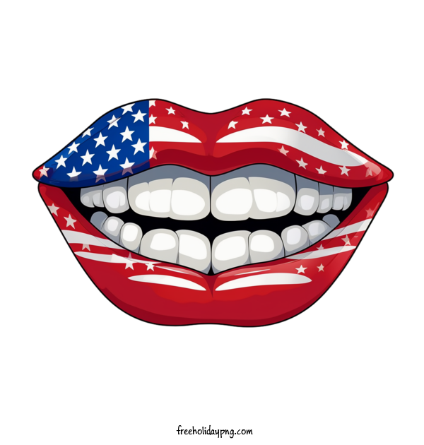 Transparent US Independence Day 4th Of July smile mouth for 4th Of July for Us Independence Day