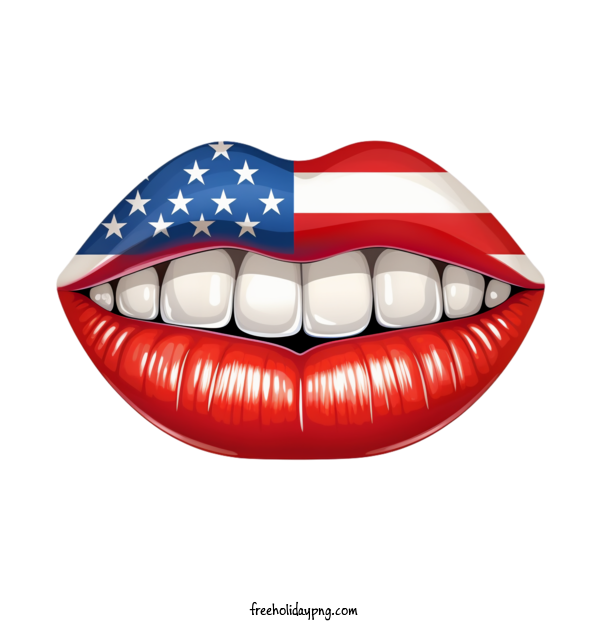 Transparent US Independence Day 4th Of July Image Content lips for 4th Of July for Us Independence Day