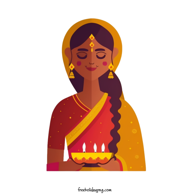 Transparent Diwali Diwali Diya woman for Diya for Diwali