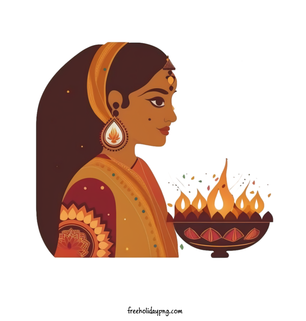 Transparent Diwali Diwali Diya woman for Diya for Diwali