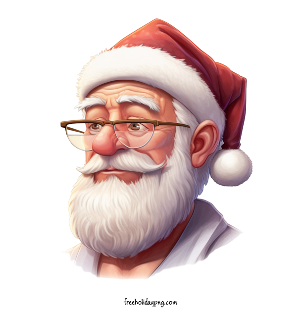 Transparent Christmas Santa beard glasses for Santa for Christmas