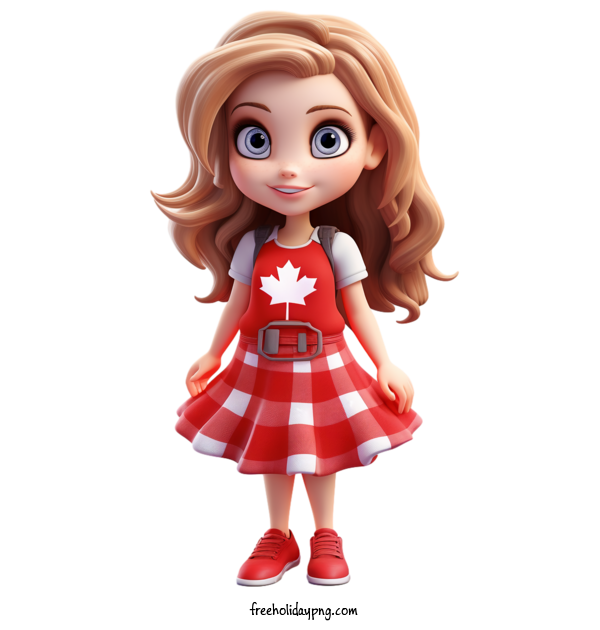 Transparent Canada Day Canada Day woman red and white plaid dress for Happy Canada Day for Canada Day
