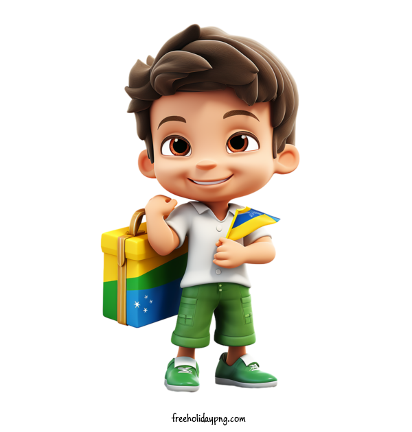 Transparent Brazil Independence Day Brazil Independence Day boy holding for Dia da Pátria for Brazil Independence Day