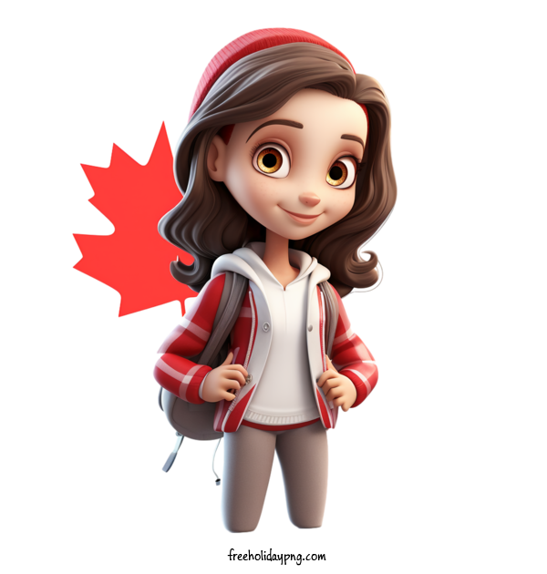 Transparent Canada Day Canada Day girl backpack for Happy Canada Day for Canada Day