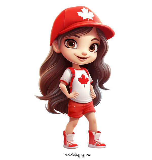 Transparent Canada Day Canada Day girl red hat for Happy Canada Day for Canada Day