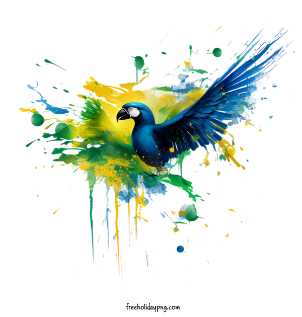 Transparent Brazil Independence Day Brazil Independence Day parrot watercolor for Dia da Pátria for Brazil Independence Day