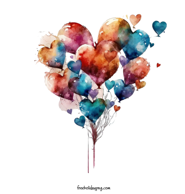 Transparent World Heart Day Heart Day balloons watercolor for Heart Day for World Heart Day