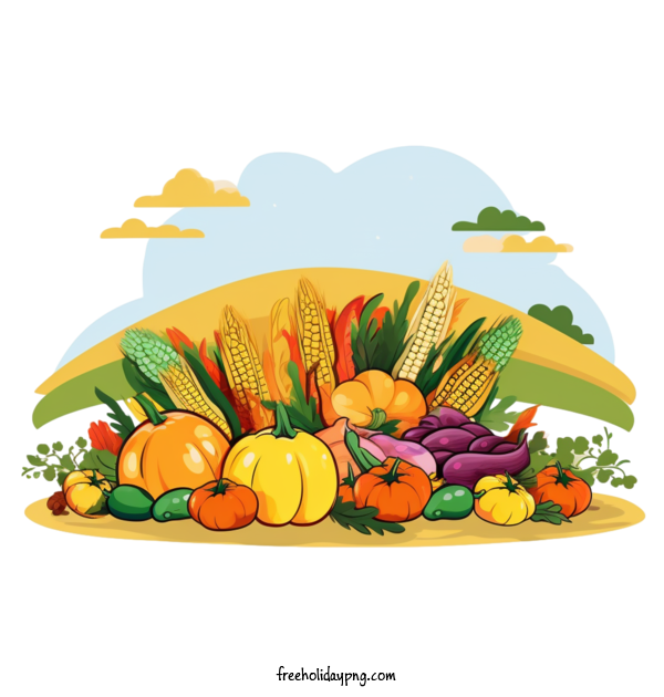 Transparent Thanksgiving Harvest crop vegetables for Harvest for Thanksgiving