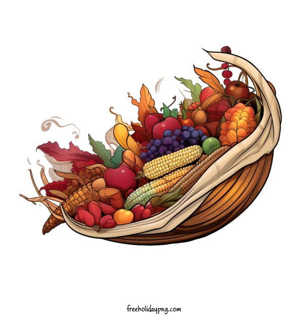 Transparent Thanksgiving Cornucopia Food Harvest for Cornucopia for Thanksgiving
