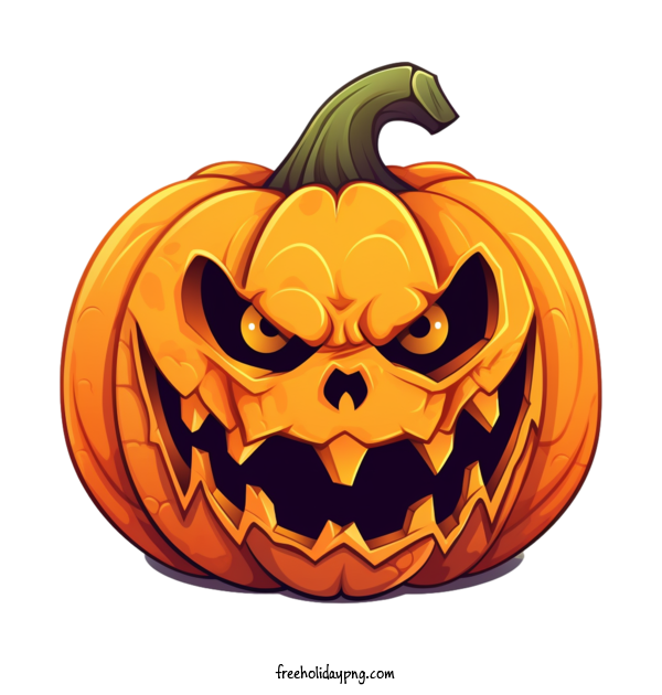 Transparent Halloween Jack O Lantern smiling pumpkin creepy pumpkin for Jack O Lantern for Halloween