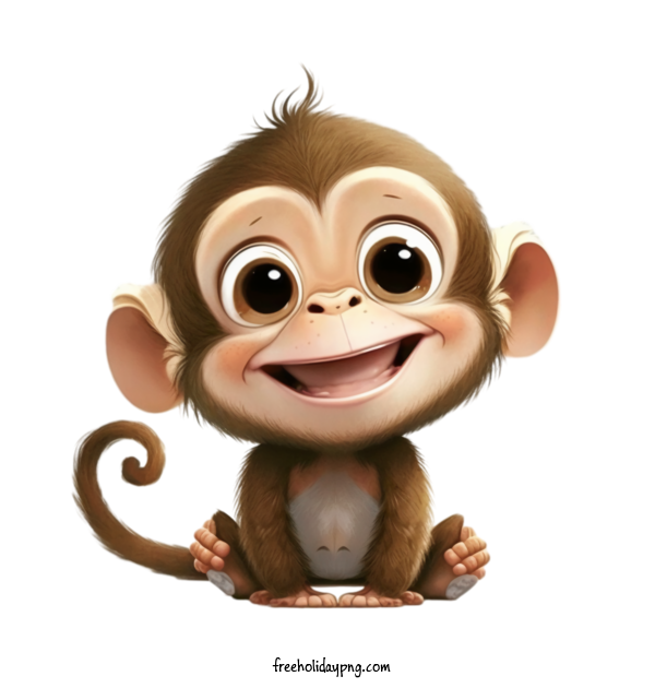 Transparent World Animal Day Animal Day cute monkey smiling monkey for Animal Day for World Animal Day