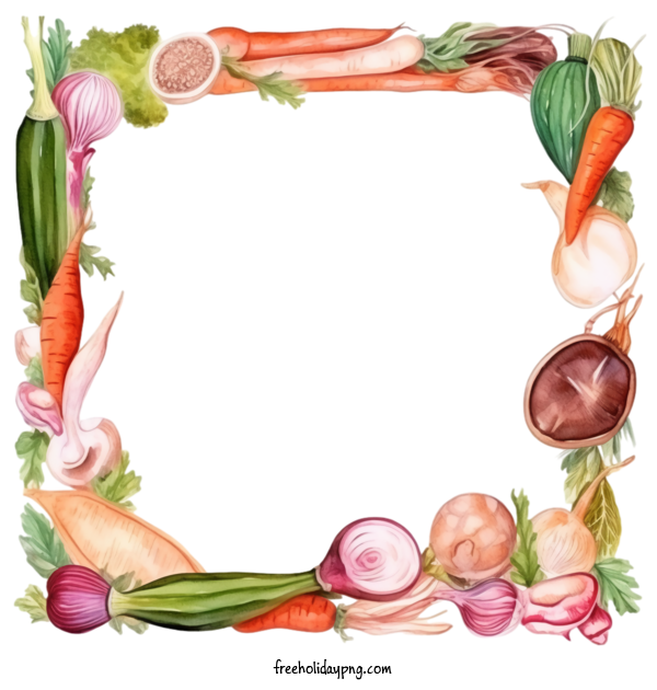 Transparent World Food Day Food Frame vegetables fruits for Food Day for World Food Day