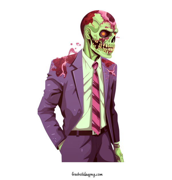 Transparent Halloween Zombie zombie businessman for Zombie for Halloween