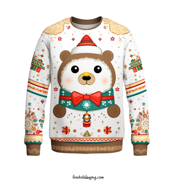 Transparent Christmas Christmas Sweater animal bear for Christmas Sweater for Christmas