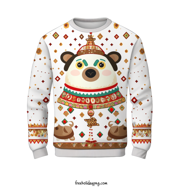 Transparent Christmas Christmas Sweater cute cartoon for Christmas Sweater for Christmas
