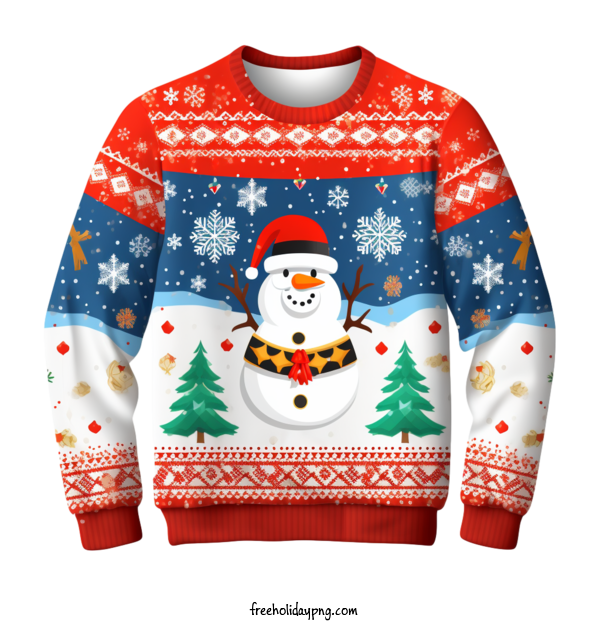 Transparent Christmas Christmas Sweater Santa snowman for Christmas Sweater for Christmas