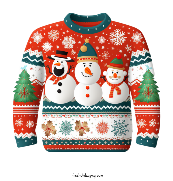 Transparent Christmas Christmas Sweater red sweater snowmen for Christmas Sweater for Christmas