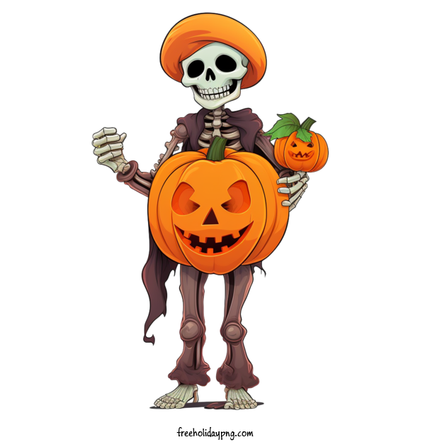 Transparent Halloween Skeleton skull jack-o'-lantern for Skeleton for Halloween