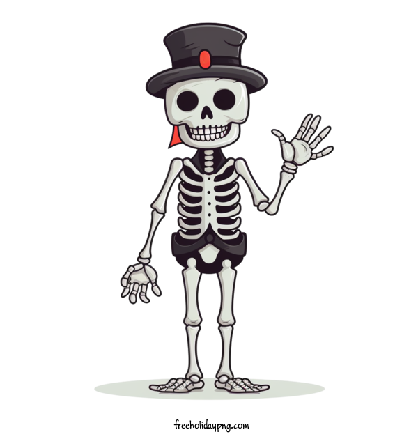 Transparent Halloween Skeleton skeleton skeleton in a top hat for Skeleton for Halloween