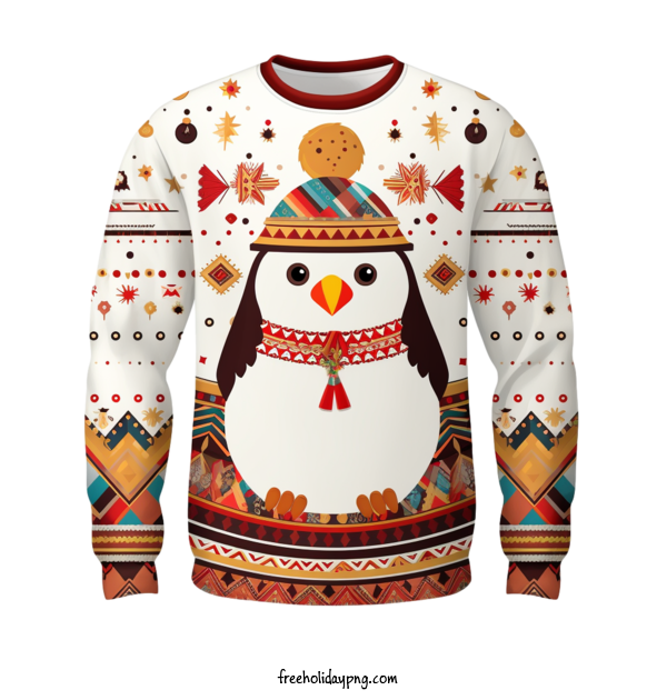 Transparent Christmas Christmas Sweater penguin ugly sweater for Christmas Sweater for Christmas