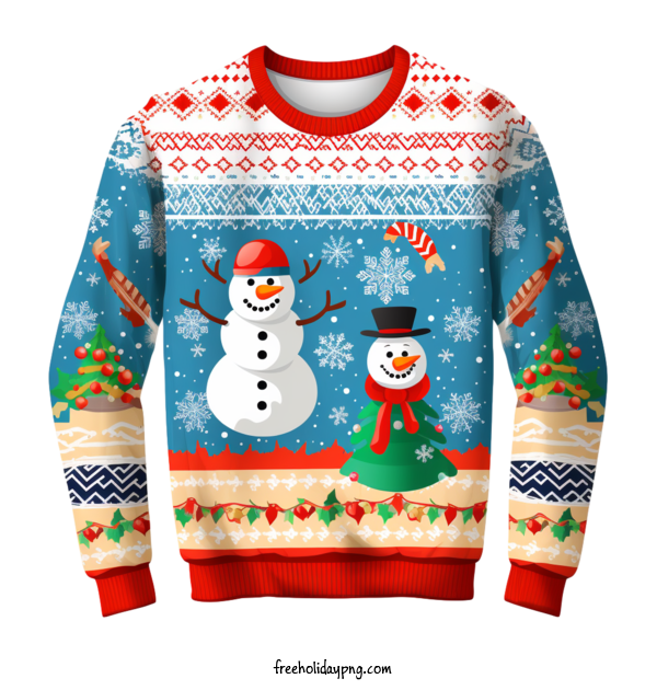 Transparent Christmas Christmas Sweater santa snowman for Christmas Sweater for Christmas